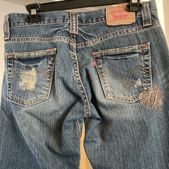 Levi’s Y2K Limited Edition Distressed Low-Rise Bootcut Jeans Size 3 - Picture 3 of 6